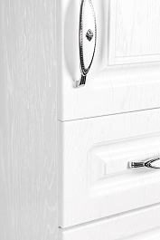 Stella Polare Шкаф пенал Кармела 36 R Люкс белое серебро – фотография-6